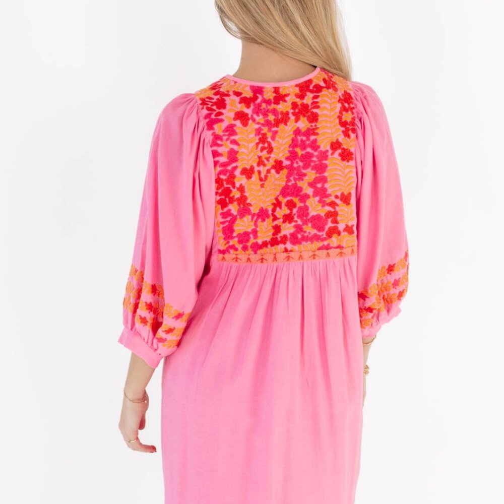 NWOT J. Marie Carlie Dress- Pink - Picture 3 of 4
